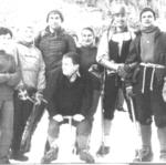 Moko styczeń 1964. Od lewej NN, Danka Hertz, Janusz Kurczab, NN, Krystyna Konopka, Jacek Woszczerowicz, Andrzej Skłodowski