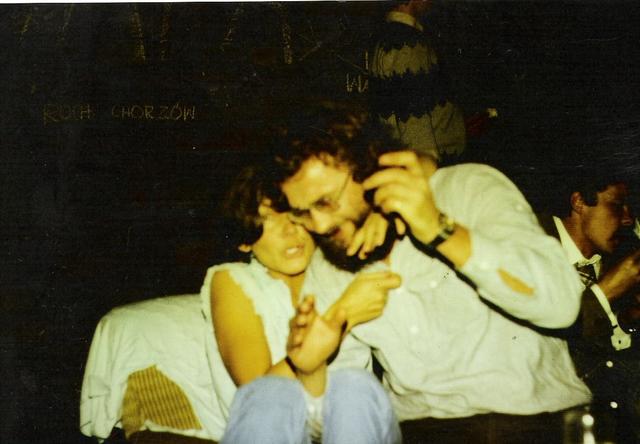 Szczur i Moma na imprezie wesele Chytrego 1983 r.