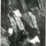 Alpy 1975-Zając , Urbano , Myszkowski- biwak w czasie I polskiego przejścia dr.Harlina na Filarze Brouillard. 