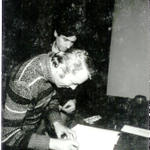 1972 r. J. Łącki Aligator składa przesięge w GOPR z tyłu naczelnik M. Jagiełło