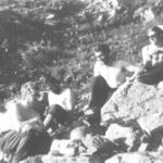 Ok. 1970 r. Od lewej WojciechKurtyka, Michał Gabryel, Andrzej Wilusz, Tadeusz Gibiński i Mirosław Budny