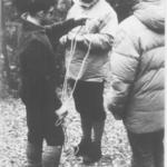 Maciej Pogorzelski, Janusz Kurczab i Andrzej Skłodowski w skałkach ok. 1965 r.