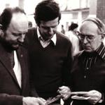 F_03:	Andrzej Popowicz, Geniek Chrobak, Tadeusz Wojtera &#8211; festiwal filmow gorskich Katowice. 87 r.