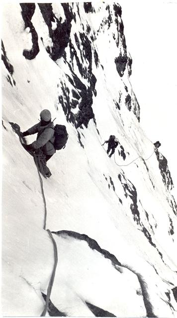 Lodowy Zwornik 1971. Mirek Dąbrowski, Leszek Wożniak, Benek Czechowski