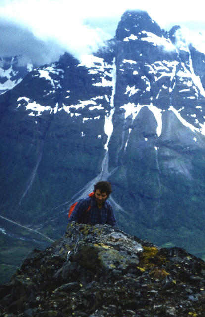 Norwegia-Żak na tle Otertind