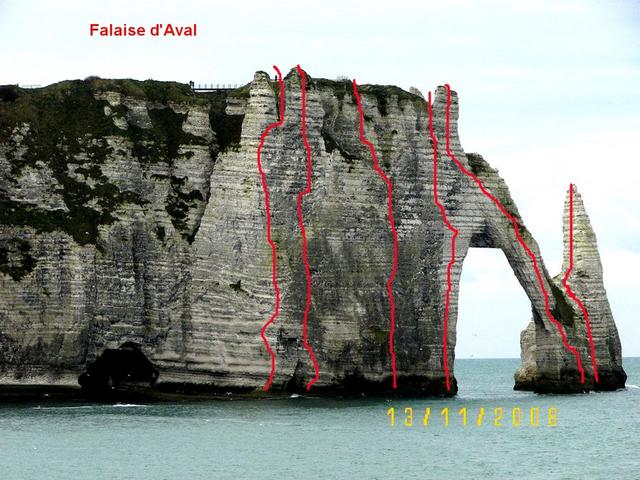 32  Etretat, falaise d'Aval