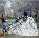 0049_ dol Kobylańska pod Kulą wspinacz z Krakowa zapomnialem nazwiska,Mariusz Maj, Marek Burda rok 83_84