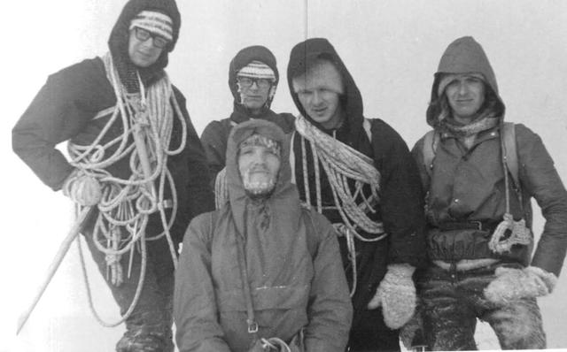 II 1974 na Lodowym Szczycie, z A. Gosem, A. Chruścielem i W. Jarocińskim