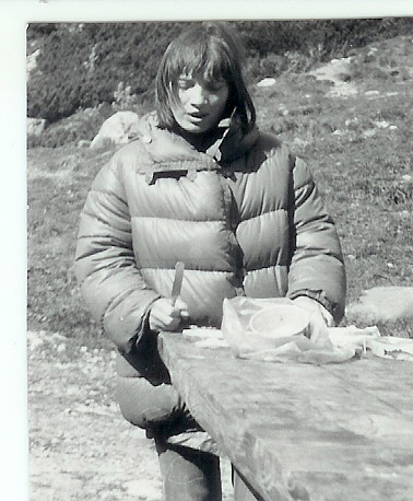 Anka Skowrońska w dol. Kieżmarskiej 1975 r.